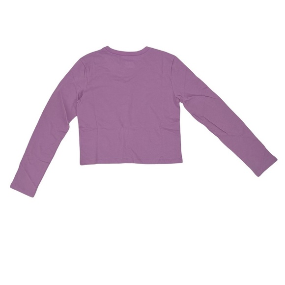 NWT Wild Fable Purple Crop Long Sleeve T-Shirt Size M Women’s - Picture 3 of 7